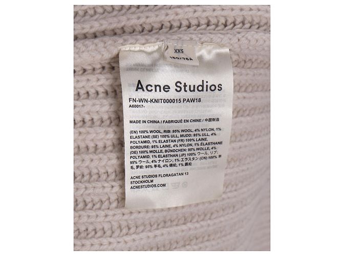 Suéter de malha Acne Studios em lã crua Branco - vista 5