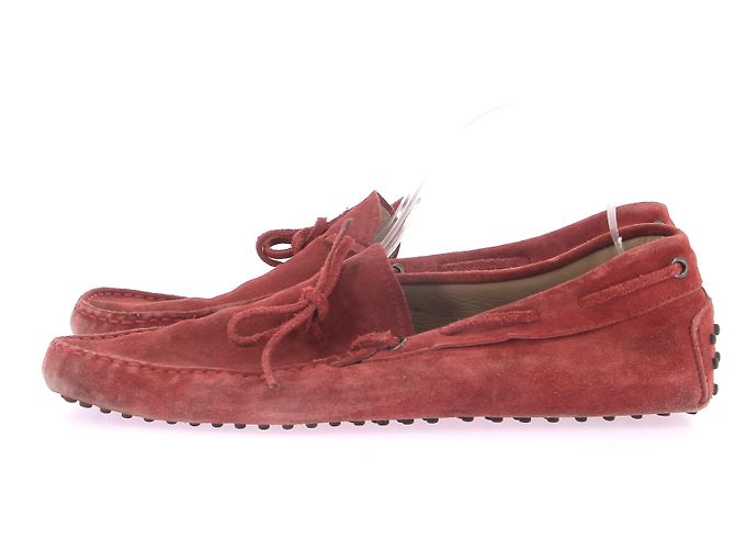 Ballerine Tod's T.US 10 in suede Rosso - vista 2