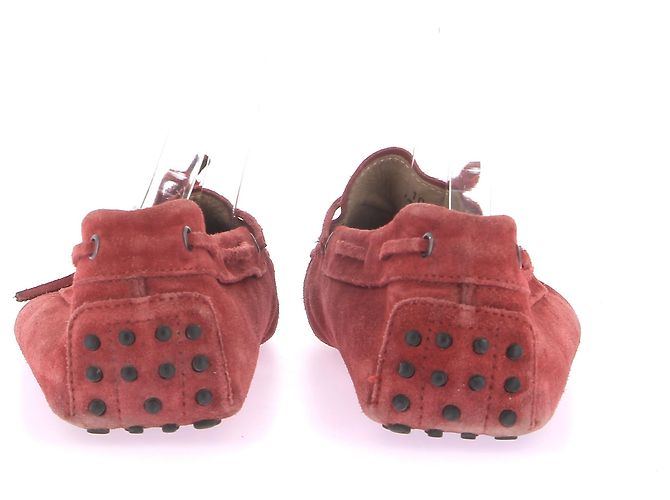 Ballerine Tod's T.US 10 in suede Rosso - vista 5