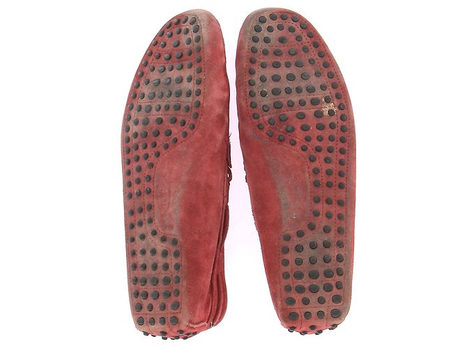 Ballerine Tod's T.US 10 in suede Rosso - vista 7
