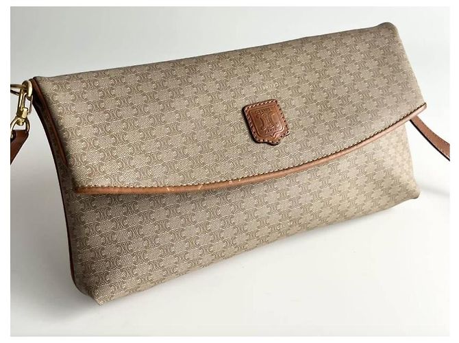 Clutch Céline in pelle beige - vista 2