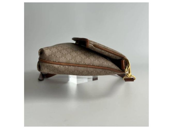 Clutch Céline in pelle beige - vista 6