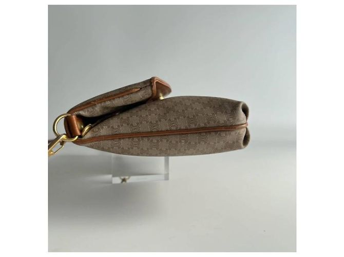 Clutch Céline in pelle beige - vista 7