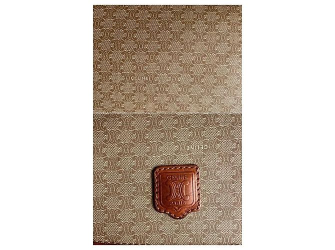 Clutch Céline in pelle beige - vista 9