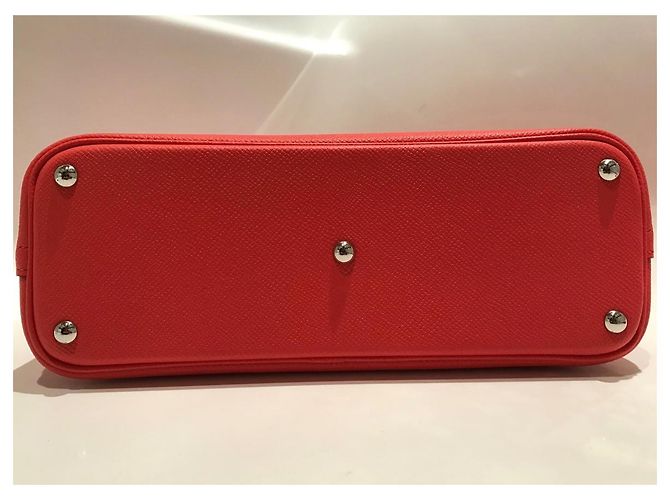 Borsa a mano Hermès Bolide 27 in pelle arancione - vista 4