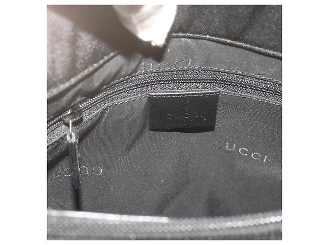 Bamboo GUCCI Borsa a mano in bambù Tela Nera 002 1016 Auth ep3520 Nero - vista 15