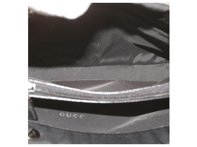 Bamboo GUCCI Borsa a mano in bambù Tela Nera 002 1016 Auth ep3520 Nero - vista 16
