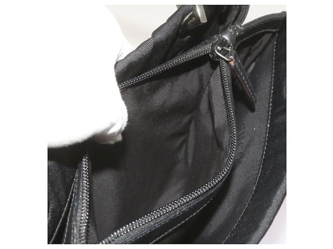 Bamboo GUCCI Borsa a mano in bambù Tela Nera 002 1016 Auth ep3520 Nero - vista 20