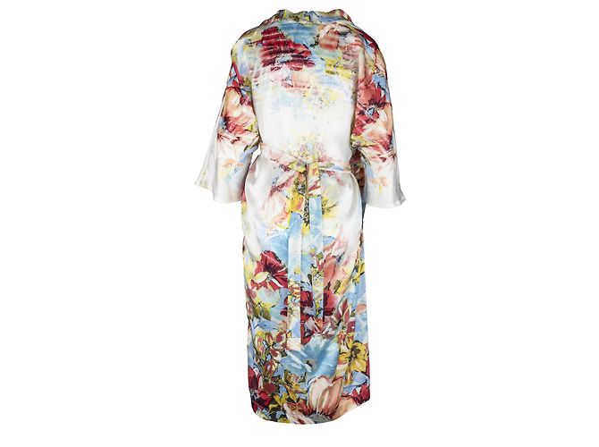 Vestido cruzado de seda estampado de Roberto Cavalli Multicolor - vista 2