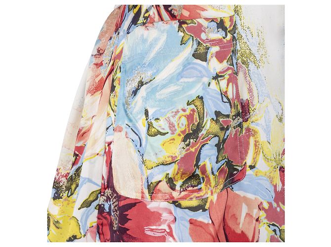 Vestido cruzado de seda estampado de Roberto Cavalli Multicolor - vista 3