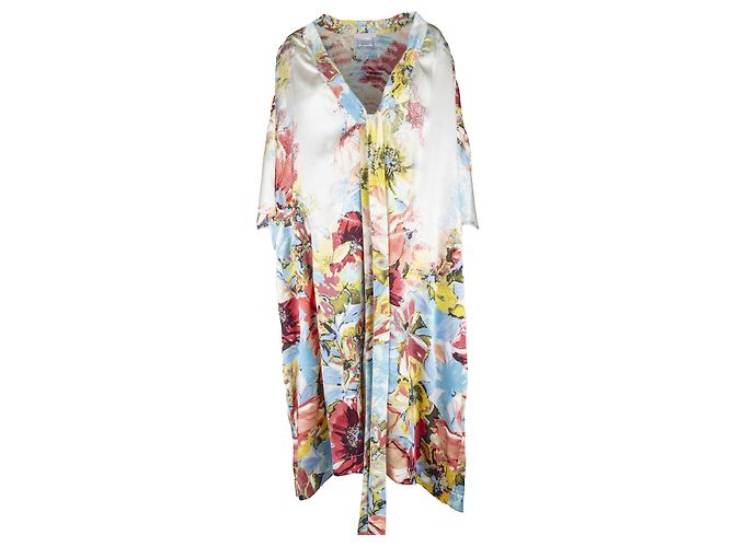 Vestido cruzado de seda estampado de Roberto Cavalli Multicolor - vista 4