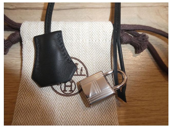 Hermès campanella, cerniera e lucchetto Hermes nuovi per borsa Hermes dustbag Nero - vista 2