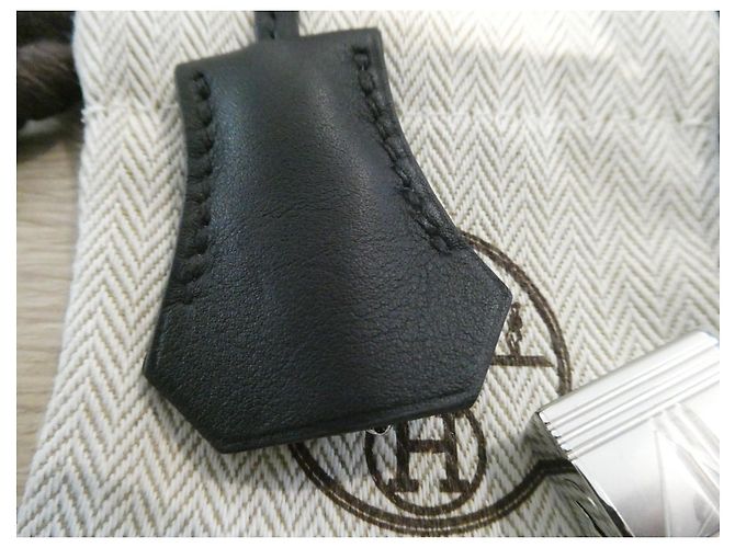 Hermès campanella, cerniera e lucchetto Hermes nuovi per borsa Hermes dustbag Nero - vista 3