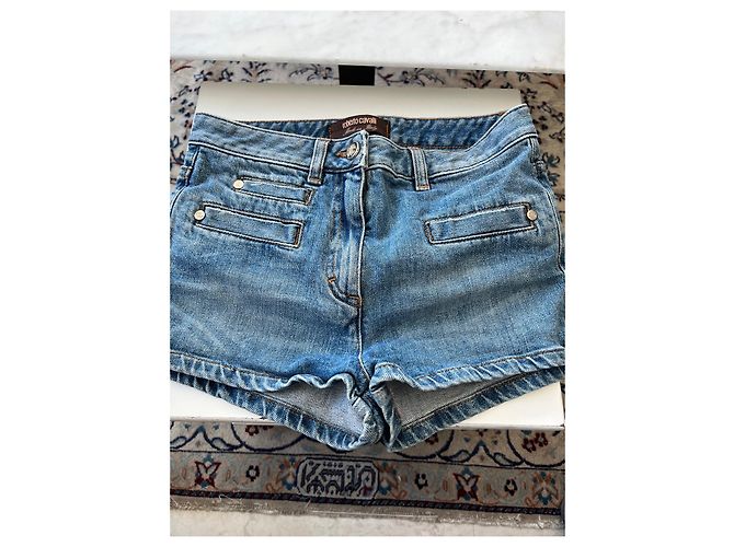 Mini short Roberto Cavalli jeans Blu navy - vista 6