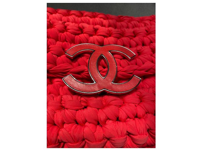 Borsa Chanel Fancy Crochet Corallo - vista 3
