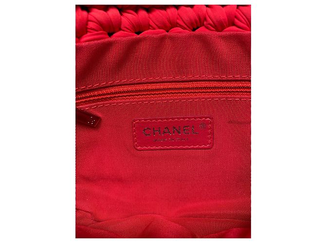 Borsa Chanel Fancy Crochet Corallo - vista 9