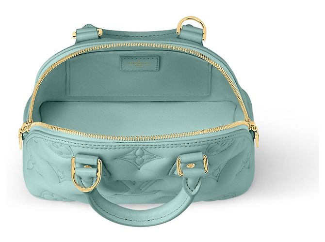 Louis Vuitton Alma BB Pelle Blu Trapuntata - vista 6