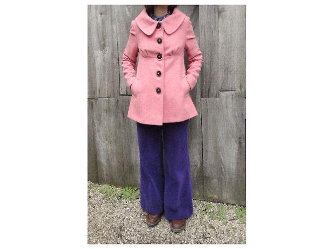 Autre Marque abrigo Sara Berman de Harris Tweed Rosa - vista 5