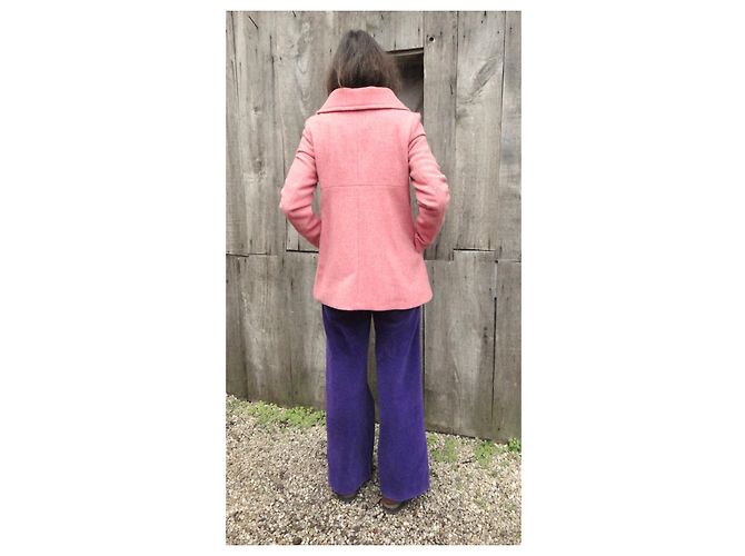 Autre Marque abrigo Sara Berman de Harris Tweed Rosa - vista 6