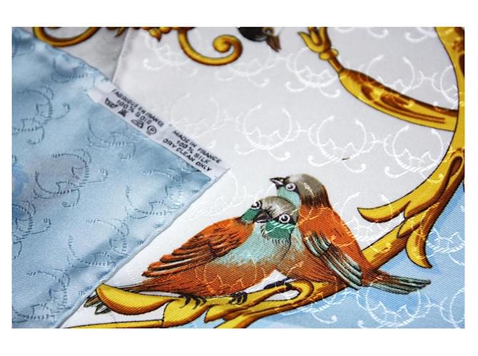 Hermès Cuadrado "La llave de los campos" Azul - vista 13