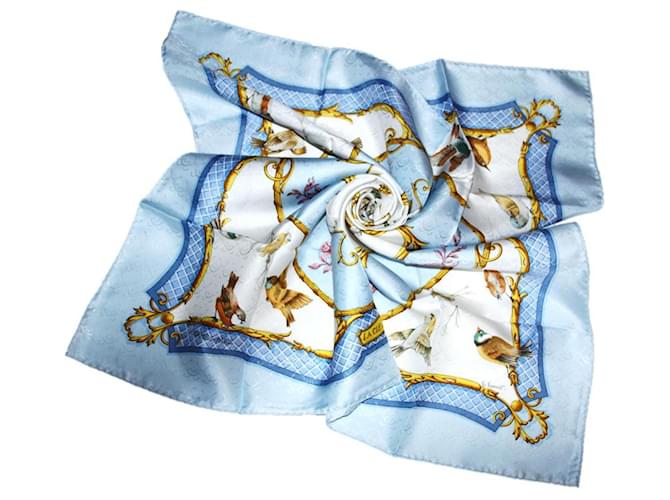 Hermès Cuadrado "La llave de los campos" Azul - vista 4
