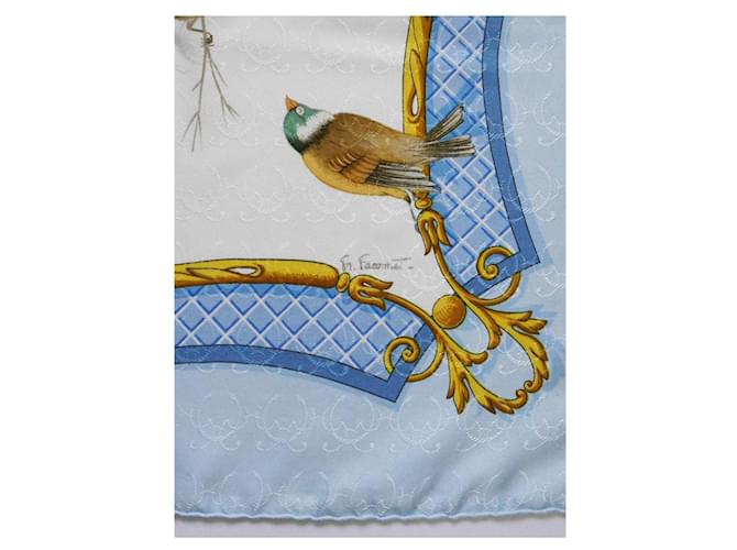 Hermès Cuadrado "La llave de los campos" Azul - vista 9