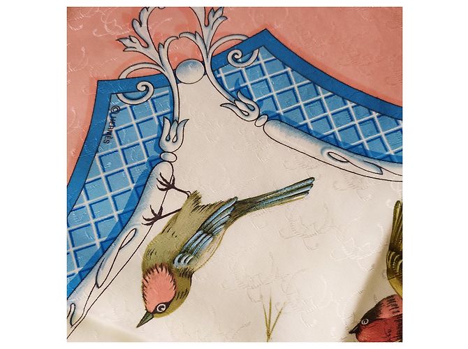 Hermès Cuadrado "La llave de los campos" Rosa - vista 10