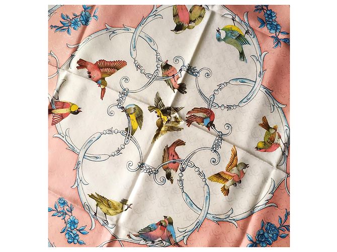 Hermès Cuadrado "La llave de los campos" Rosa - vista 5
