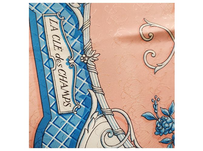 Hermès Cuadrado "La llave de los campos" Rosa - vista 9