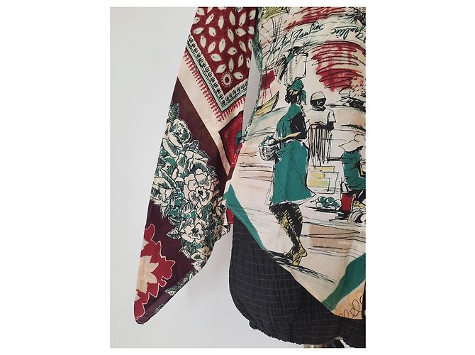 Jean Paul Gaultier Blusa camisera estampada abstracta de algodón JPG Jean's Paul Gaultier de París. Multicolor - vista 5