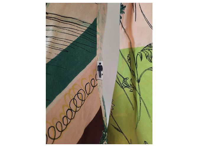 Jean Paul Gaultier Blusa camisera estampada abstracta de algodón JPG Jean's Paul Gaultier de París. Multicolor - vista 6