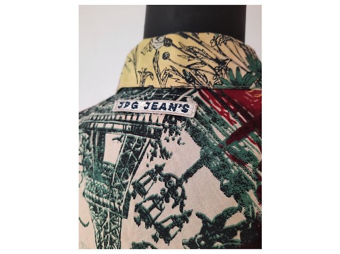 Jean Paul Gaultier Blusa camisera estampada abstracta de algodón JPG Jean's Paul Gaultier de París. Multicolor - vista 9