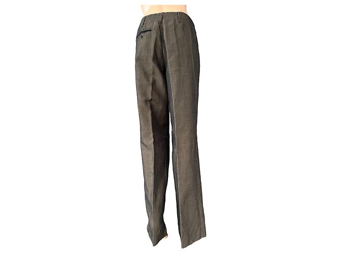 Pantalones Marc Cain Khaki Bronze Algodón Caqui Bronce - vista 2