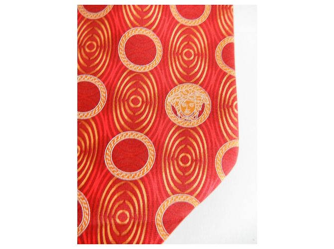 Versace Red Silk Tie - view 2