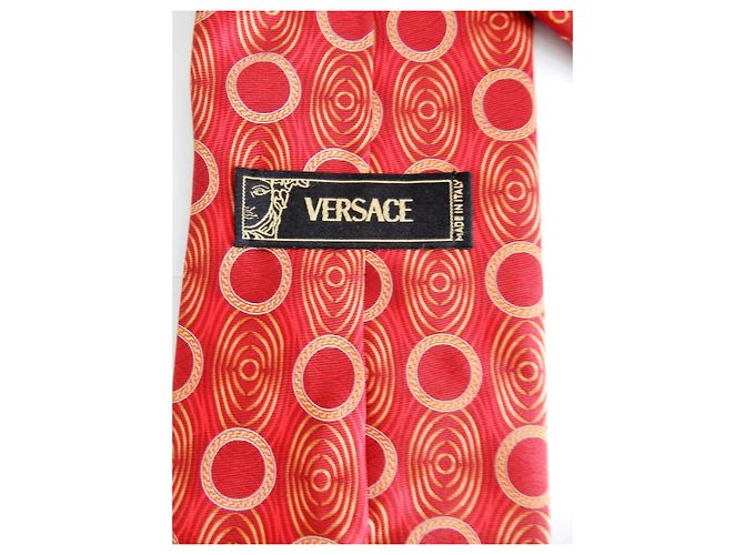 Versace Red Silk Tie - view 3