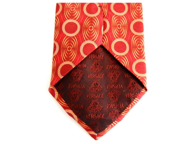 Versace Red Silk Tie - view 4