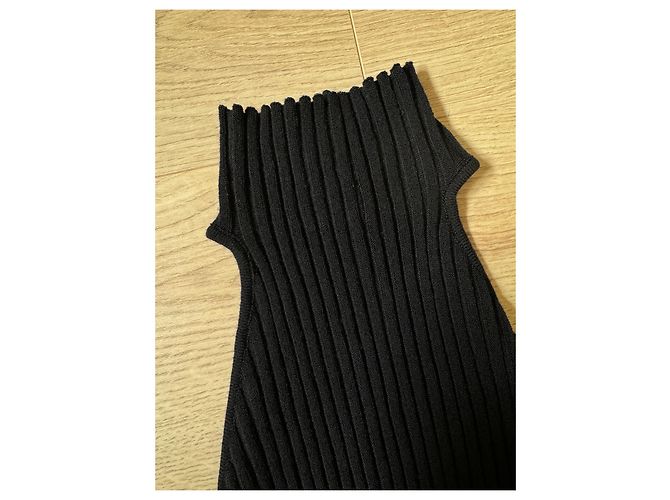Vestido de punto negro con cuello halter Gianni Versace - vista 5