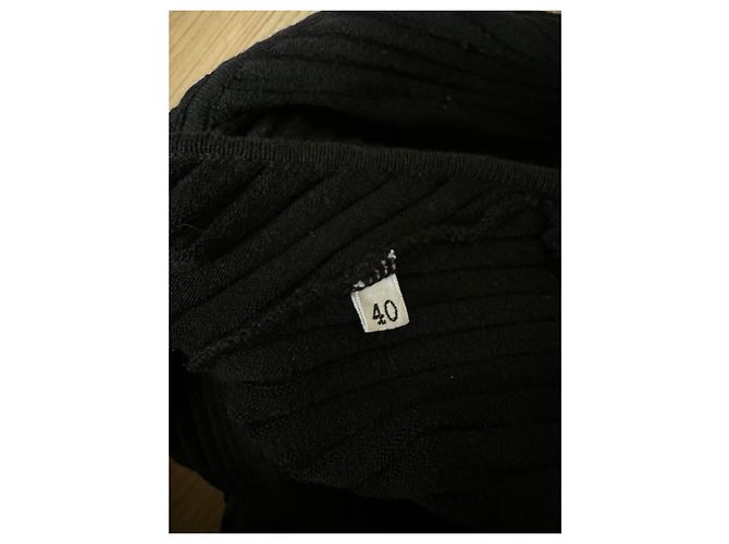 Vestido de punto negro con cuello halter Gianni Versace - vista 8