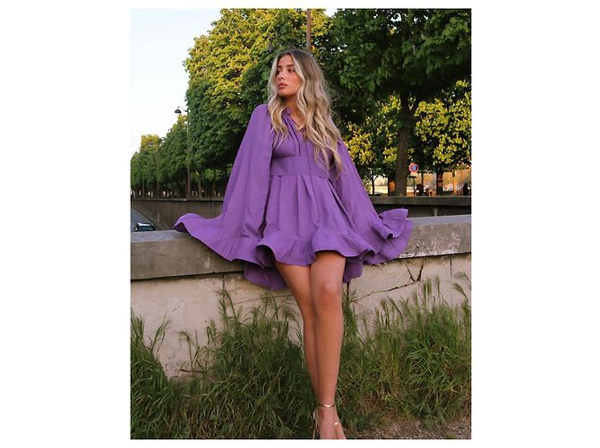 Autre Marque OTRA MARCA Vestidos T.Internacional S Viscosa Púrpura - vista 2