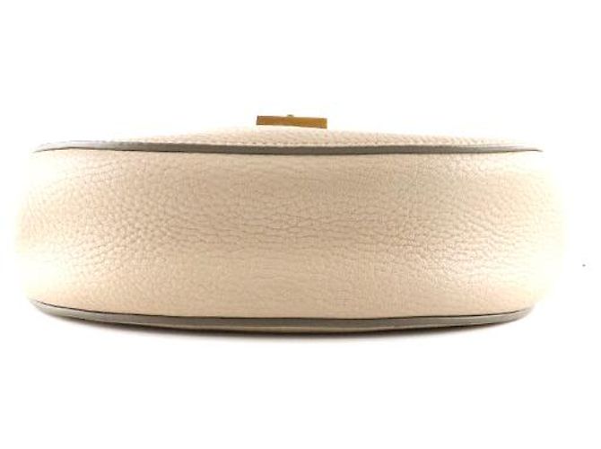 CHLOÉ - Borsa a spalla Drew in pelle grana beige - vista 4