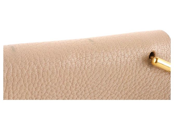 CHLOÉ - Borsa a spalla Drew in pelle grana beige - vista 5