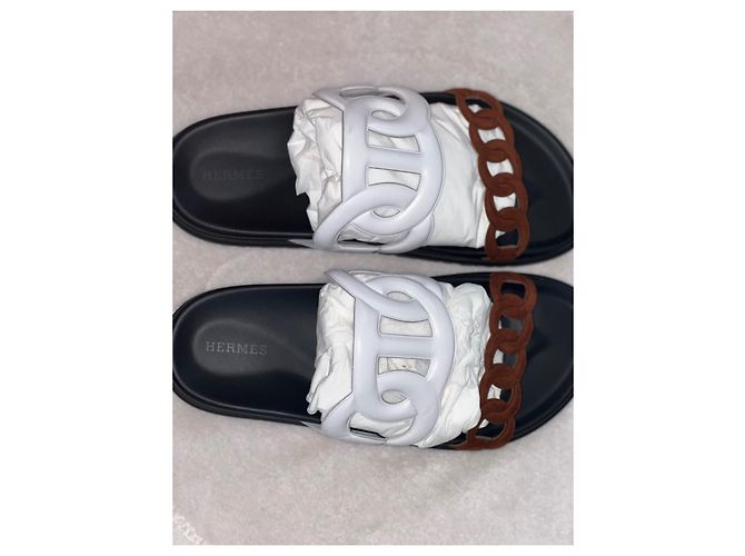 Sandali Hermès Extra in pelle marrone - vista 9