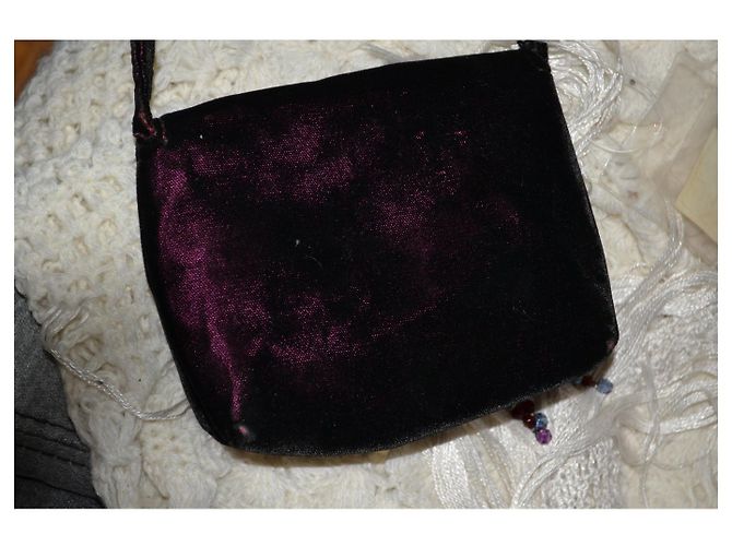 Mini Borsa Trussardi Velluto Rosso Scuro Bordò - vista 4