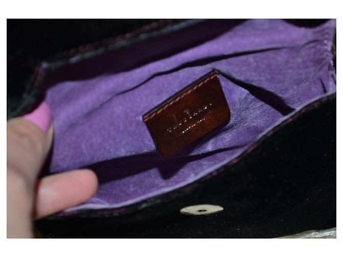Mini Borsa Trussardi Velluto Rosso Scuro Bordò - vista 6