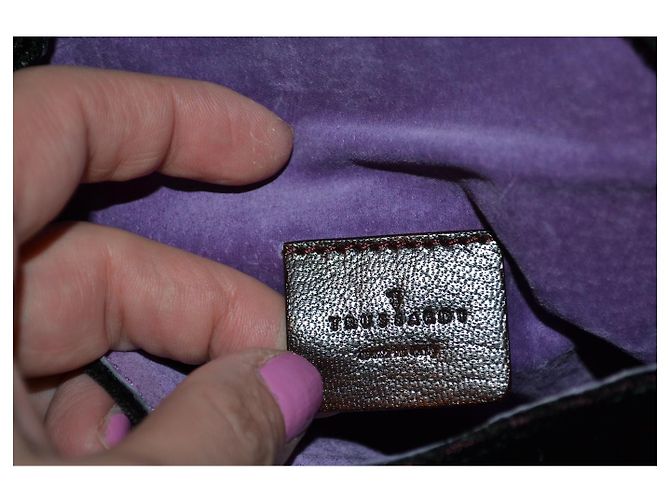 Mini Borsa Trussardi Velluto Rosso Scuro Bordò - vista 7