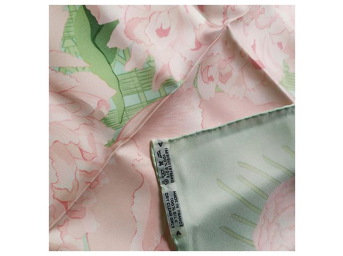 Hermès Quadrato "I Peonie" Rosa - vista 9