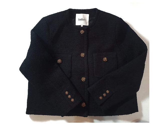 Ba&Sh Meredith Lady Jacket Tweed Schwarz - Ansicht 8