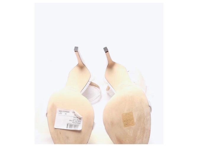 Sandali Jimmy Choo Aveline 100 in pelle Eggshell Bianco sporco - vista 5