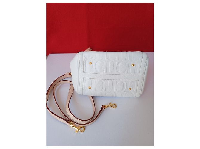 Carolina Herrera Andy 5 Locked Mini Borsa a Tracolla Pelliccia Bianca Bianco - vista 8