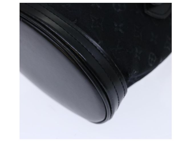 Bucket Borsa a secchiello piccola in raso con monogramma LOUIS VUITTON nera M92144 LV Aut 67283 Nero - vista 14